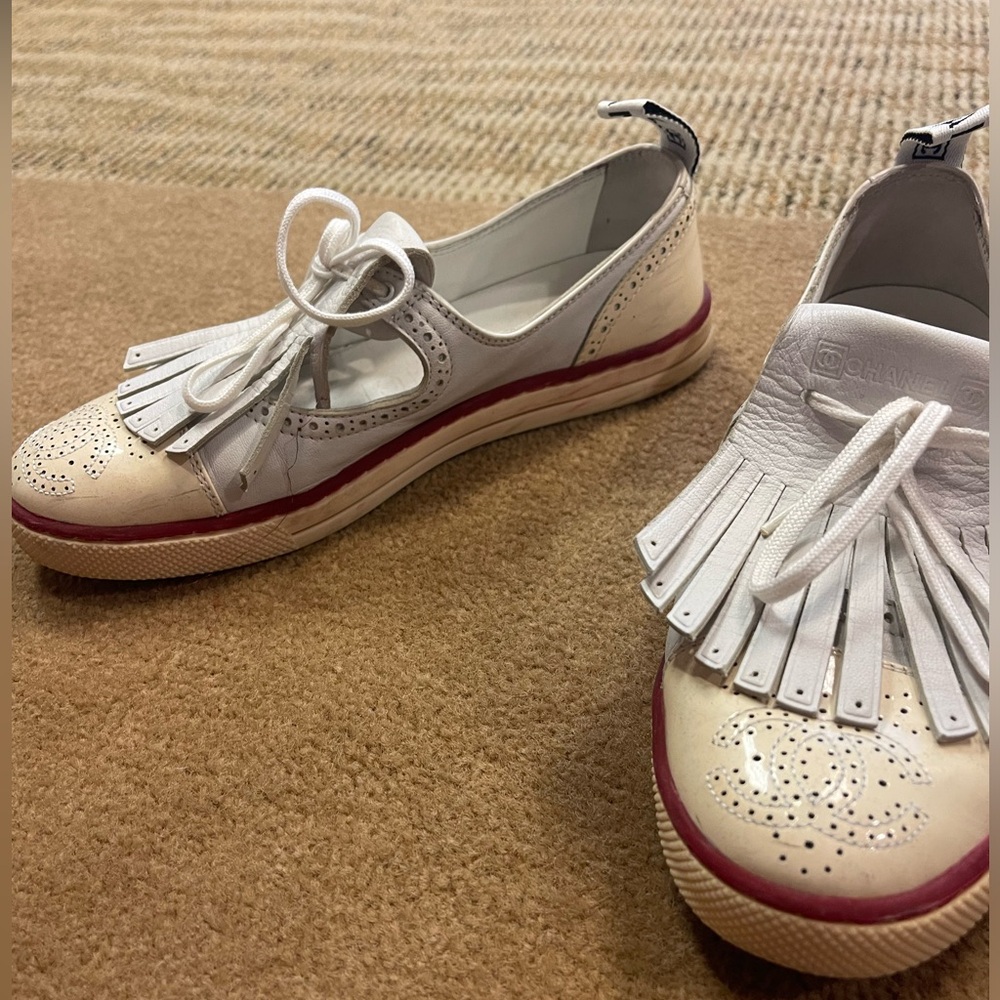 White Chanel Shoes